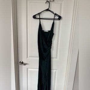 Zara - dark green slip dress